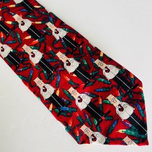 RM STYLE Novelty Tie "Dilbert Christmas Lights" EUC